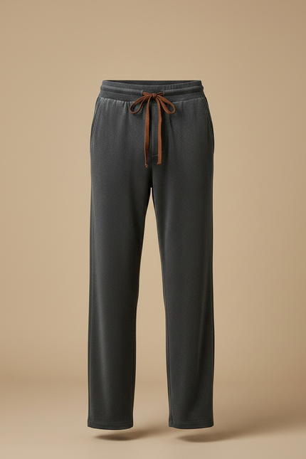 Pantalon Velours Gris Homme Droit Décontracté Doux - vue 3