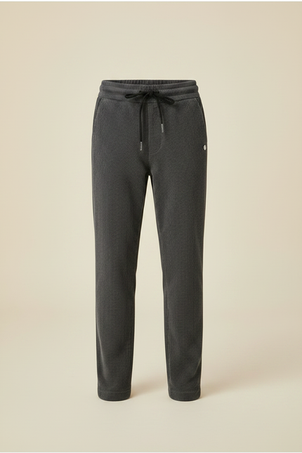 Pantalon Velours Côtelé Gris Garçon Droit Décontracté - Cordé - vue 3