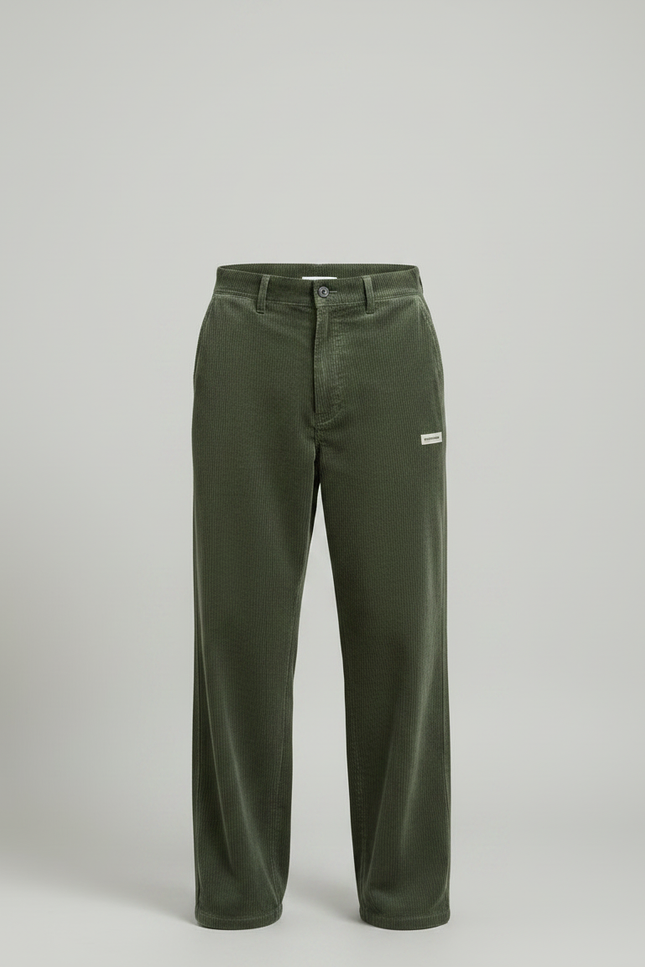 Pantalon Velours Homme Vert Large - Cordé - vue 3