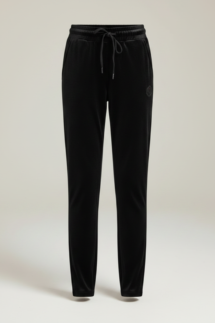 Pantalon Velours Noir Coupe Droite Enfant Décontracté - vue 3