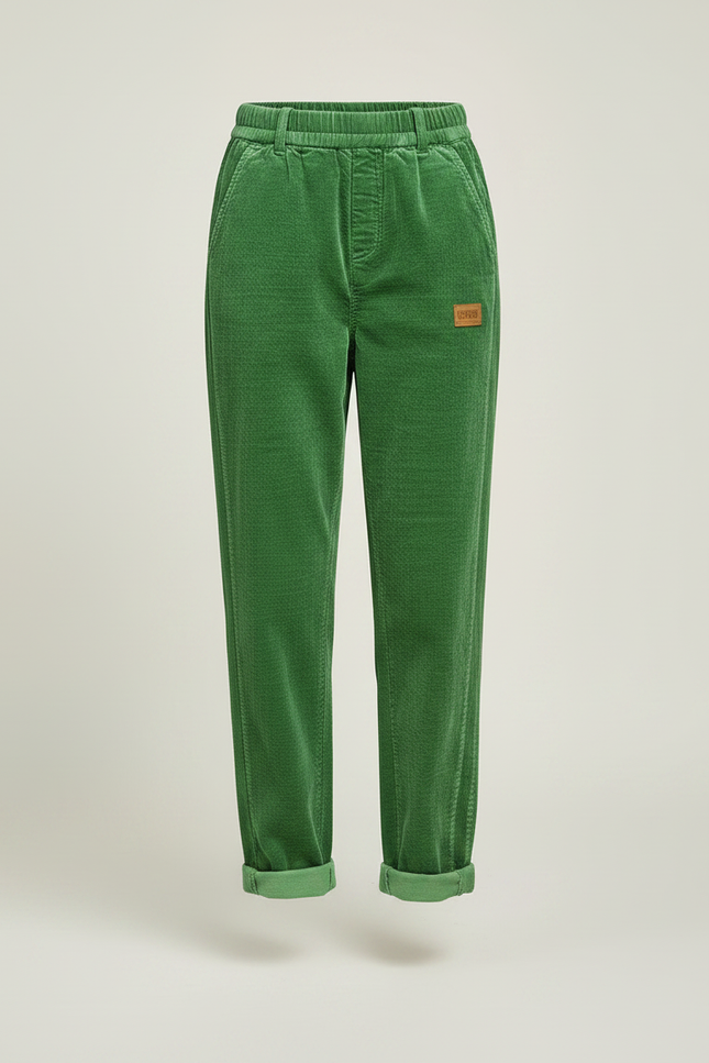 Pantalon Velours Femme Vert Baggy - Cordé - vue 3