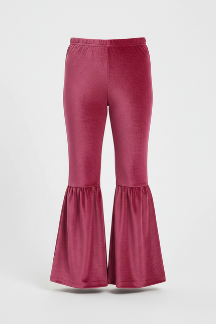 Pantalon Flare Velours - Rose - vue 3