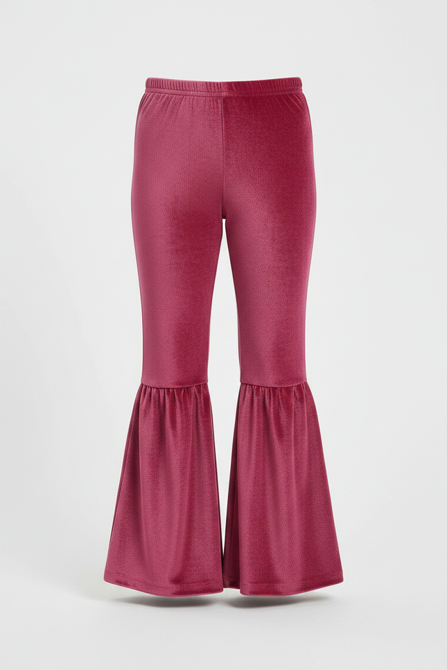Pantalon Flare Velours - Rose - vue 3