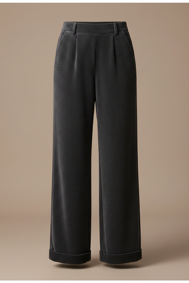 Pantalon Velours Femme Gris Pince - Cordé - vue 3