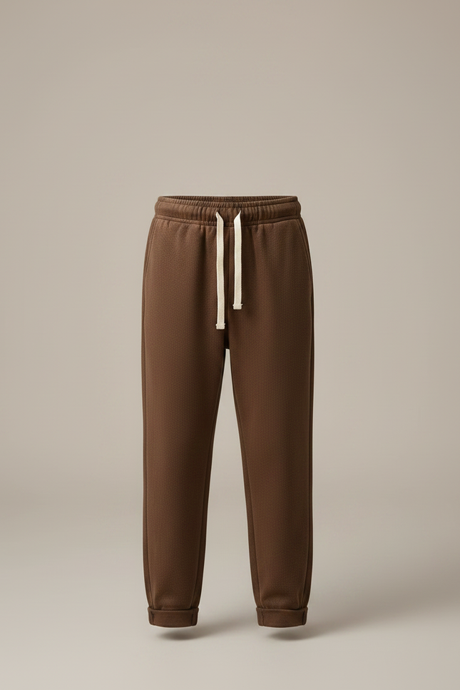 Pantalon Velours Marron Enfant Cordon Doux Confortable - Molleton - vue 3