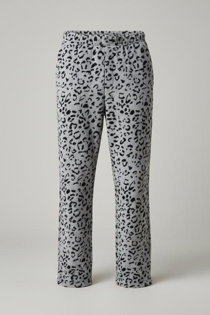 Pantalon Velours Léopard Gris Confortable Homme Hiver - vue 3