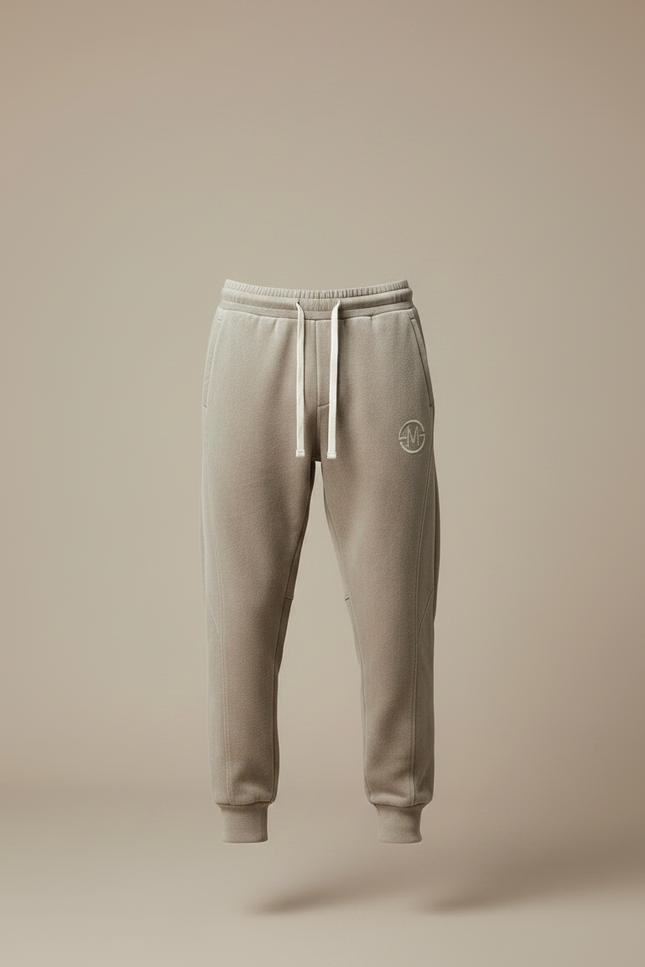 Pantalon Velours Beige Décontracté Molletonné Jogging Homme - vue 3