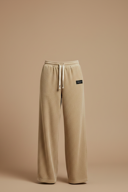 Pantalon Femme Velours Cotelé Écru - Beige Cordé - vue 3