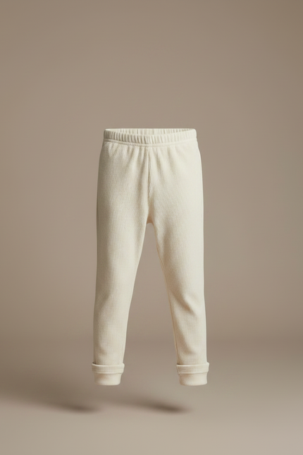 Pantalon Velours Blanc Bebe - Beige Cordé - vue 3