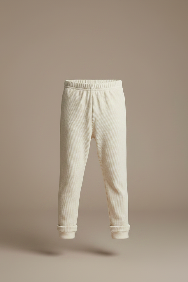 Pantalon Velours Blanc Bebe - Beige Cordé - vue 3
