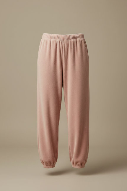 Pantalon Velours Rose Doux Confortable Décontracté Femme - vue 3