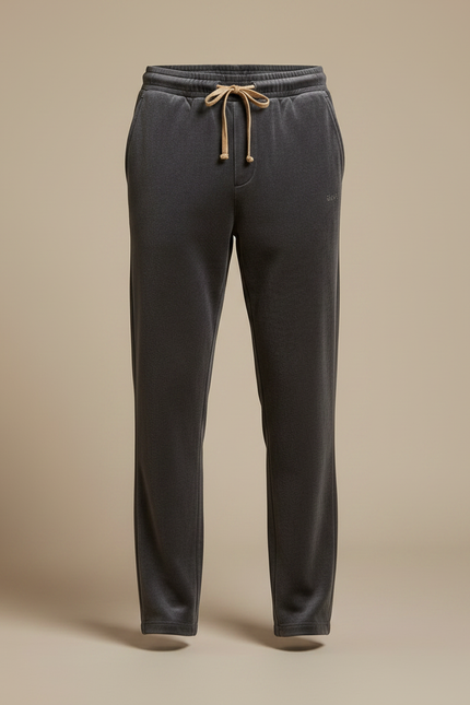 Pantalon Velours Gris Droit Cordon Brodé Homme - vue 3