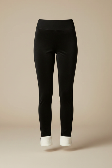 Pantalon Velours Noir Élastique Épais Doux Femme - vue 3