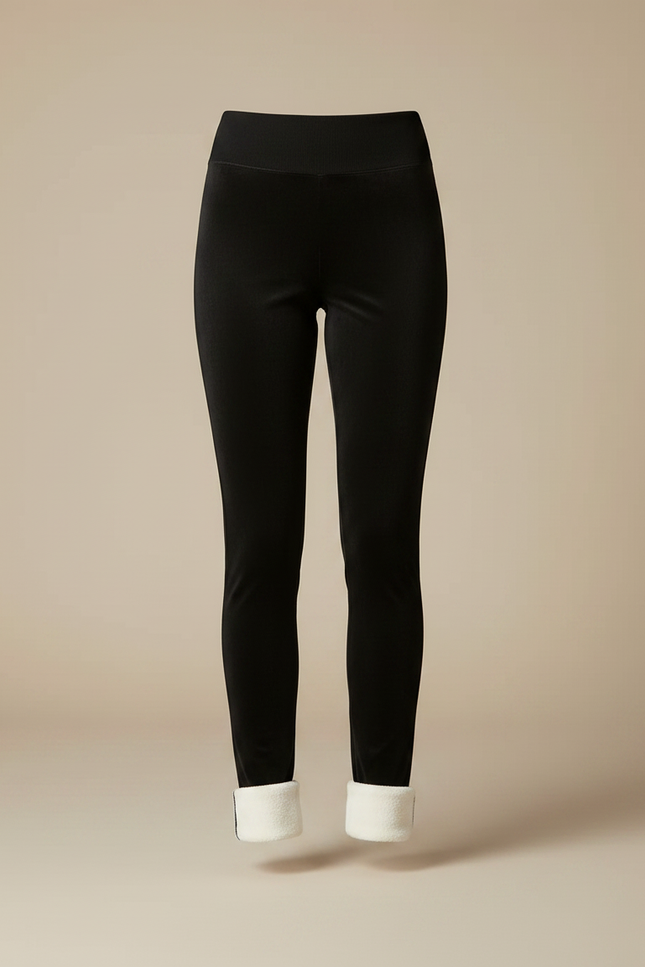 Pantalon Velours Noir Élastique Épais Doux Femme - vue 3