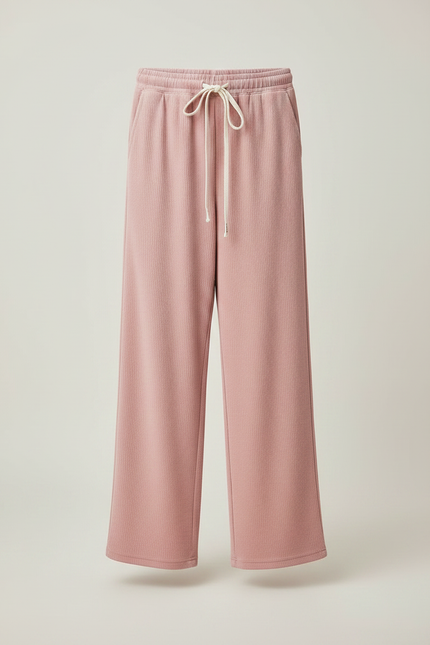 Pantalon Velours Rose Côtelé Ample Décontracté Fluide Femme - Cordé - vue 3