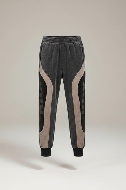 Pantalon Velours Gris Patchwork Sport Enfant - vue 3