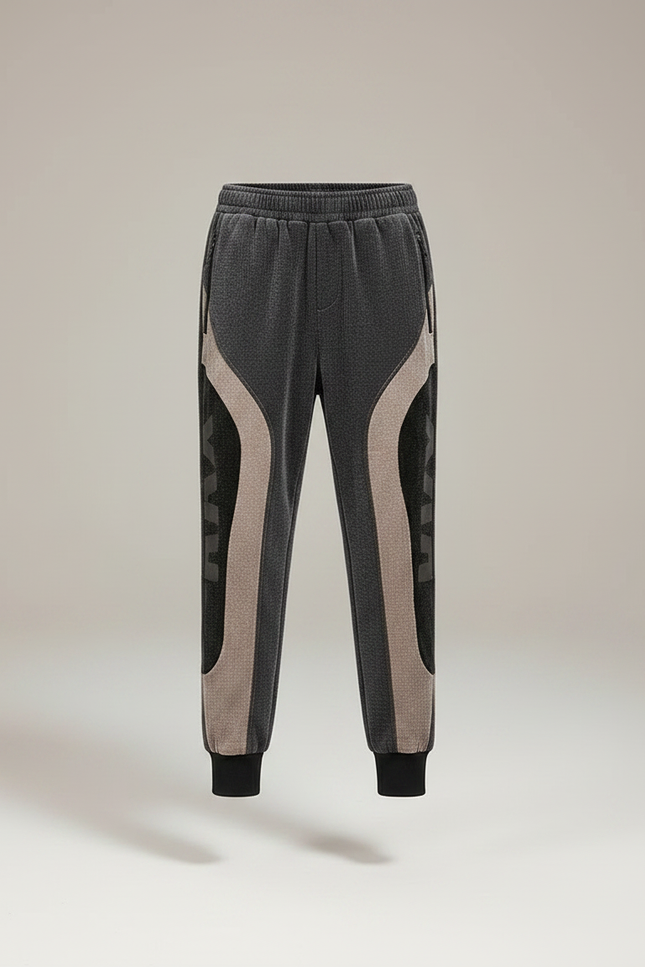 Pantalon Velours Gris Patchwork Sport Enfant - vue 3