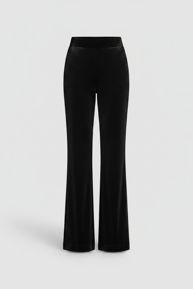 Pantalon Velours Patte D'eph Femme - Noir - vue 3