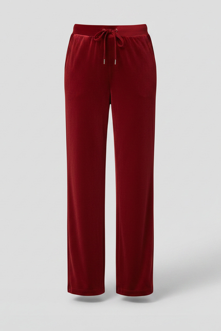 Pantalon Velour Rouge - Velours - vue 3