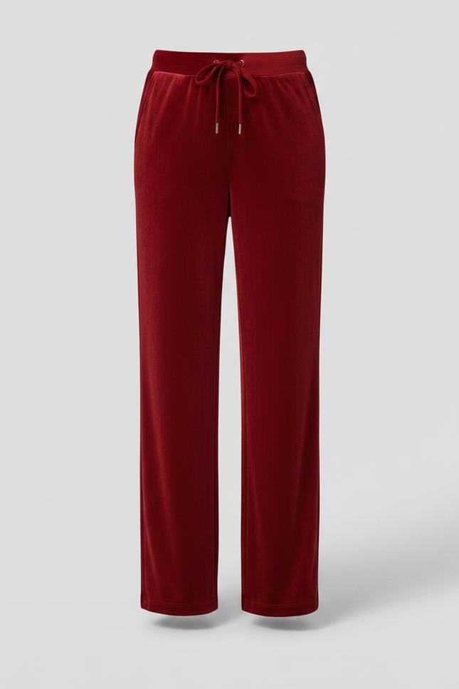 Pantalon Velour Rouge - Velours - vue 3