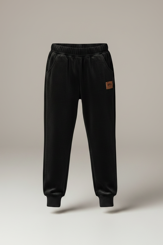 Pantalon Velours Noir Doux Enfant Confortable - vue 3