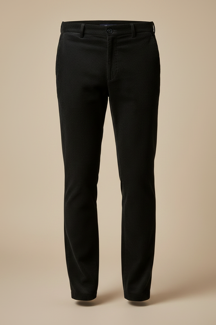 Pantalon En Velours Cotele - Noir Cordé - vue 3