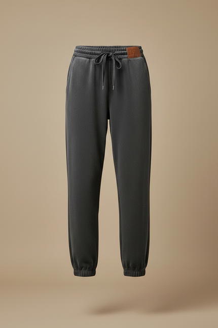 Pantalon Velours Gris Cordon Ample Décontracté Femme - vue 3