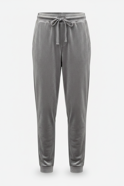 Pantalon Velours Gris Enfant Doux Décontracté Cordon - vue 3