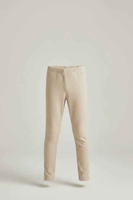 Pantalon Velours Côtelé Beige Enfant Confortable Doux - Cordé - vue 3