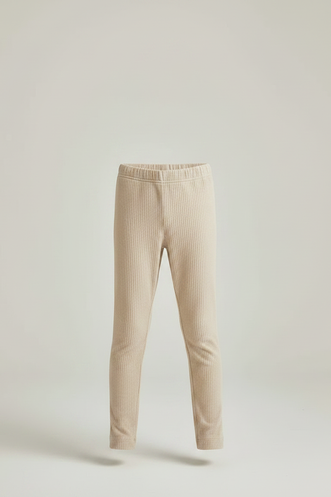 Pantalon Velours Côtelé Beige Enfant Confortable Doux - Cordé - vue 3