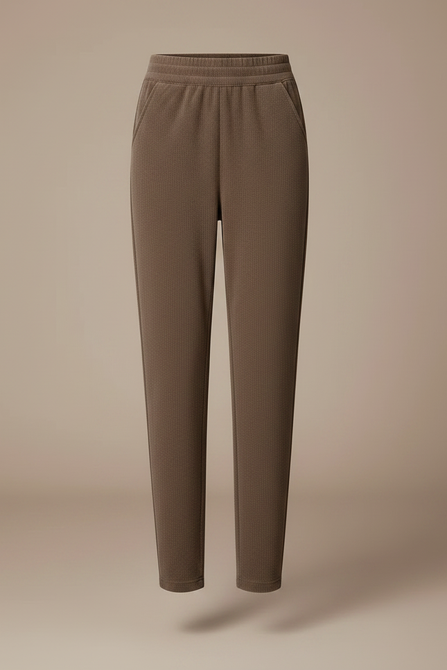 Pantalon Velours Marron Côtelé Droit Ample Femme - Cordé - vue 3