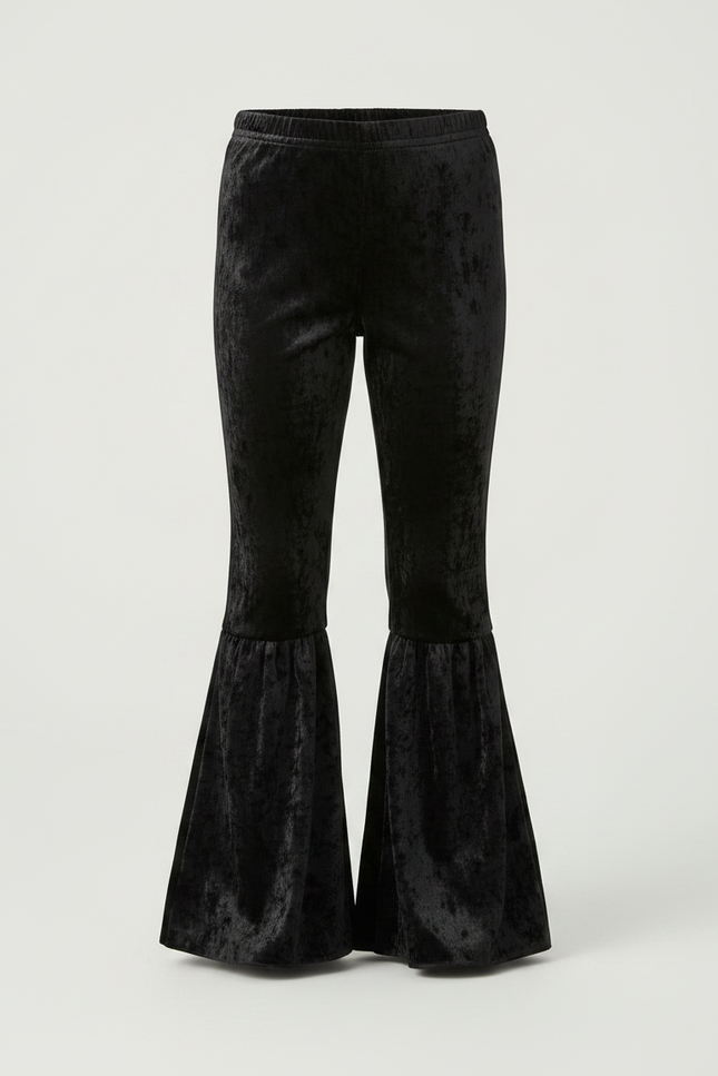 Pantalon Velours Noir Évasé Enfant Doux Confortable - vue 3