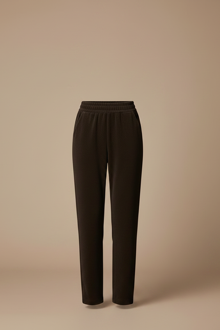 Pantalon Velours Marron Côtelé Droit Décontracté Femme - vue 3