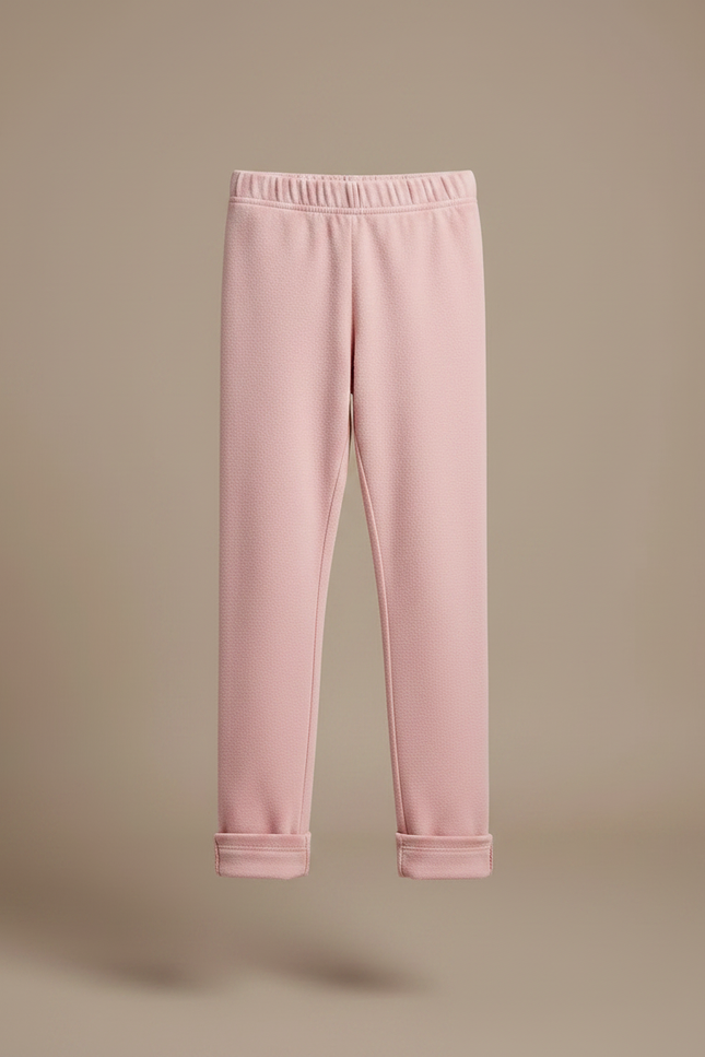Pantalon Velours Rose Slim Enfant Doux Confortable - Molleton - vue 3