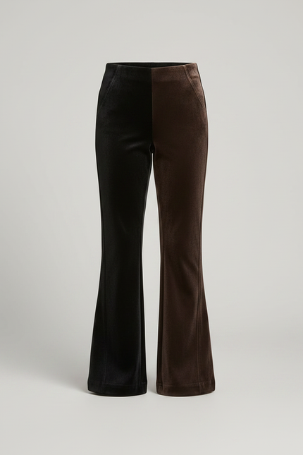 Pantalon Velours Bicolore Évasé Confortable Enfant - Multicolore - vue 3