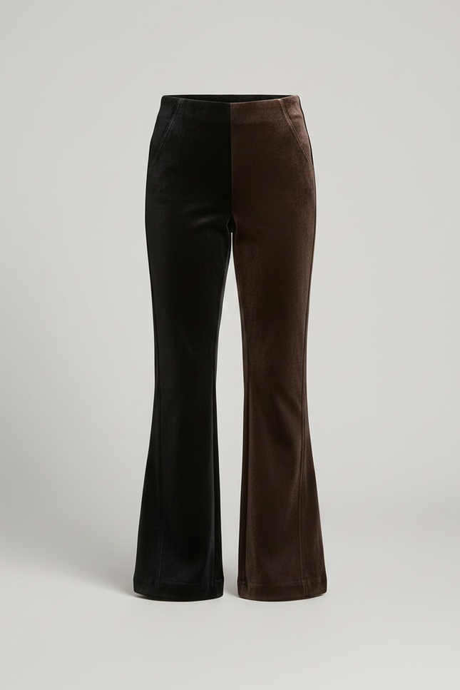 Pantalon Velours Bicolore Évasé Confortable Enfant - Multicolore - vue 3