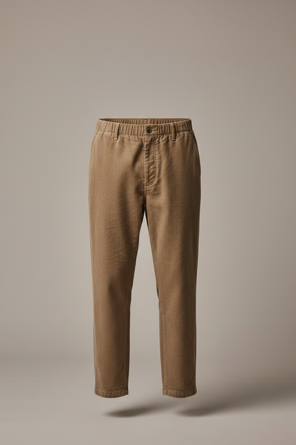 Pantalon De Travail Velour - Camel Cordé - vue 3