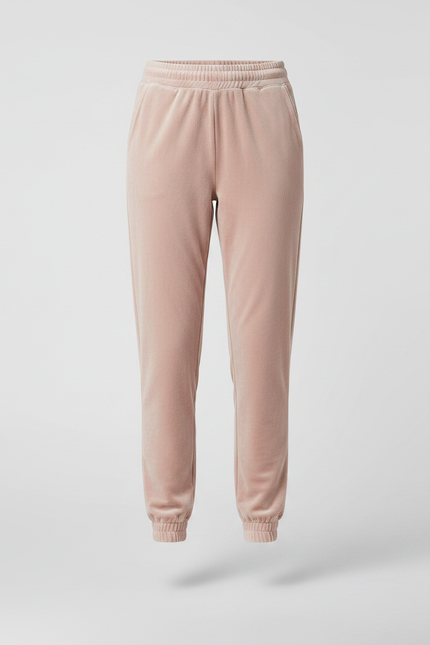 Pantalon Velours Rose Doux Confortable Femme Sport - vue 3