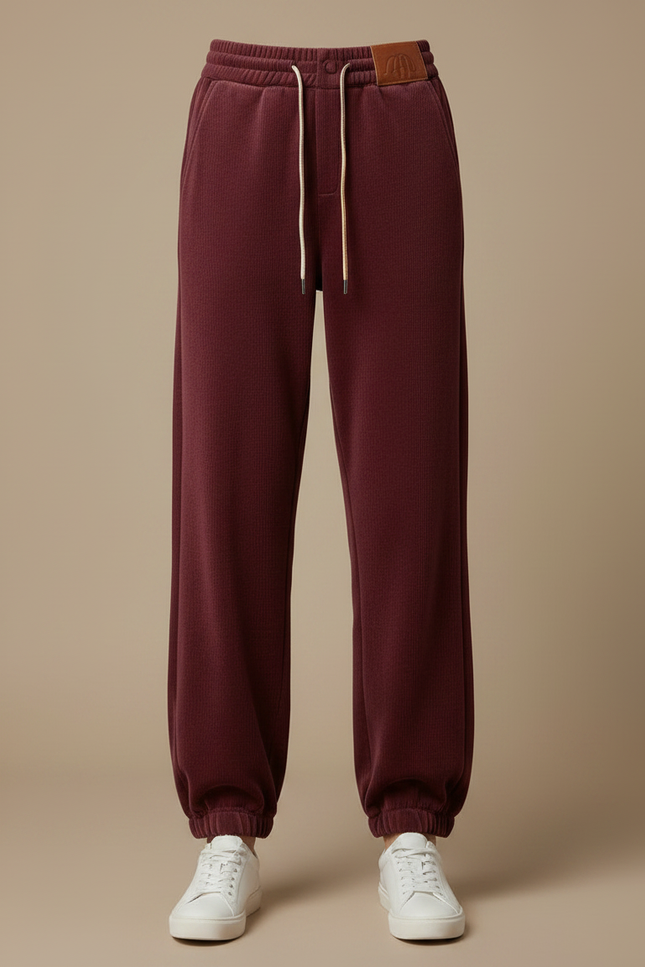 Pantalon Velours Bordeaux Ample Décontracté Confortable Femme - Cordé - vue 3