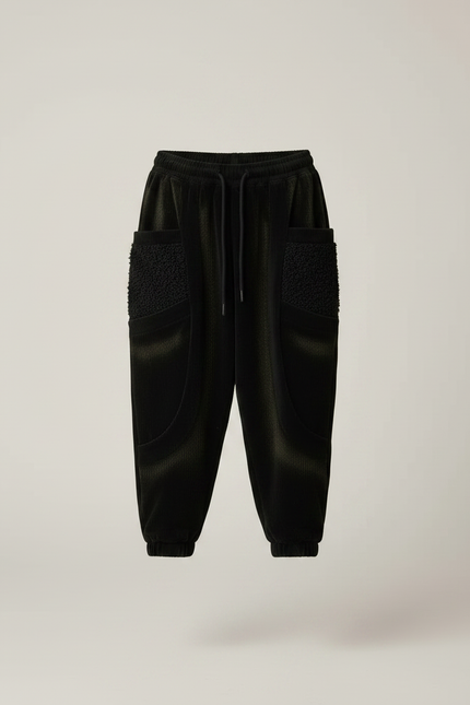 Pantalon Velours Noir Côtelé Harem Garçon - Cordé - vue 3