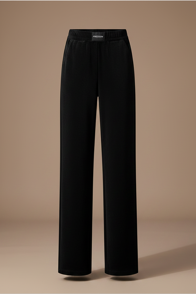 Pantalon Velours Noir Ample Droit Hiver Femme - vue 3