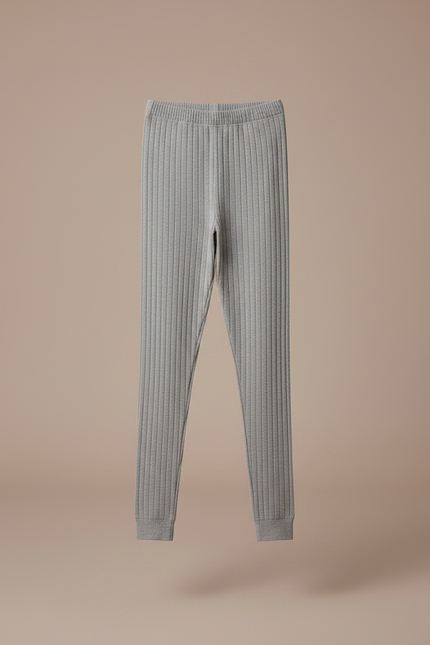 Pantalon Velours Gris Côtelé Doux Confortable Enfant - Cordé - vue 3