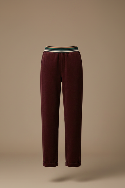 Pantalon Velours Cotelé Bordeaux - Cordé - vue 3
