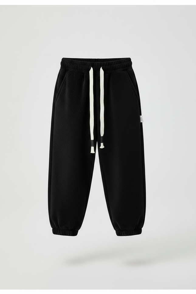 Pantalon Velours Noir Ample Décontracté Garçon - vue 3