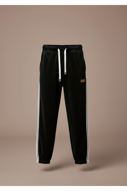 Pantalon Velours Noir Ample Décontracté Enfant - Cordé - vue 3