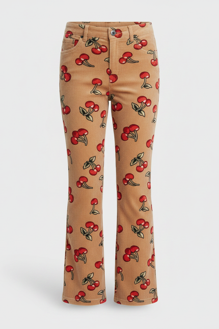 Pantalon Flare Velours Cotelé - Imprimé Cordé - vue 3