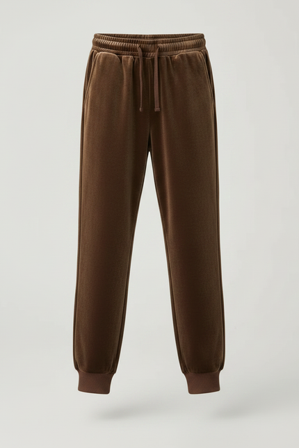 Pantalon Velours Marron Jogging Doux Enfant - vue 3