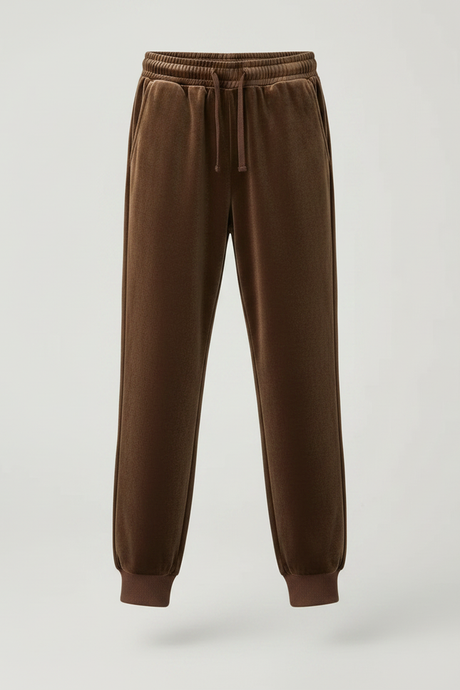 Pantalon Velours Marron Jogging Doux Enfant - vue 3