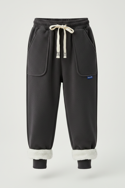 Pantalon Velours Côtelé Gris Doublé Molleton Chaud - Cordé - vue 3