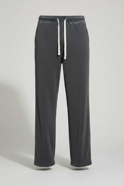 Pantalon Velours Côtelé Gris Ample Confortable Homme - Cordé - vue 3